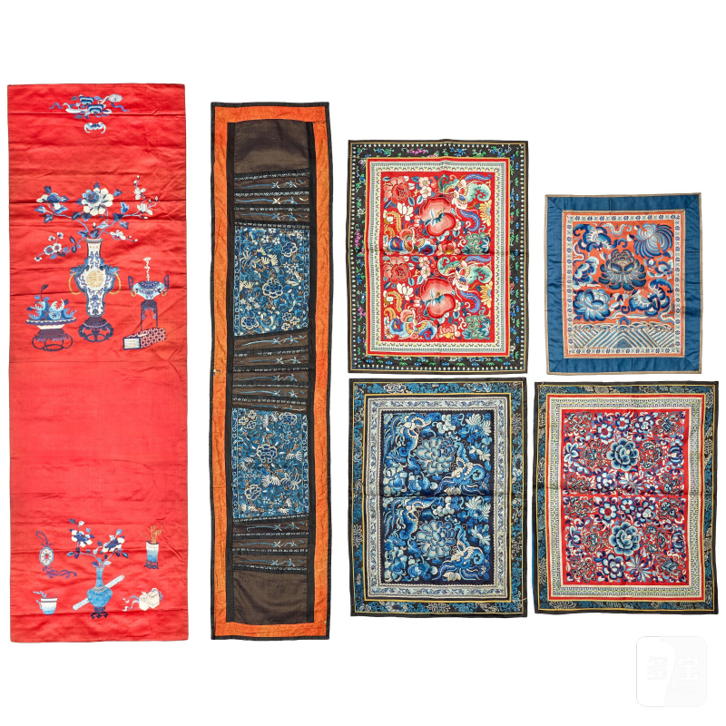 清晚期 綉品一組 | A LARGE COLLECTION OF EMBROIDERED SILK PANELS AND OTHER ITEMS - 图10